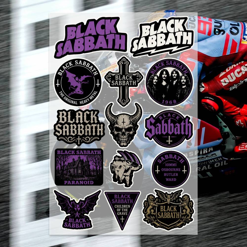 Laptop Accessories Ideas - B-LACK S-ABBATH Stickers Moto Sticker Auto