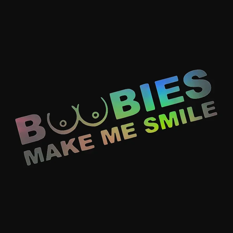 BOOBIES Make Me Smile Car Stic - Laptop Accessories Ideas recension och pris