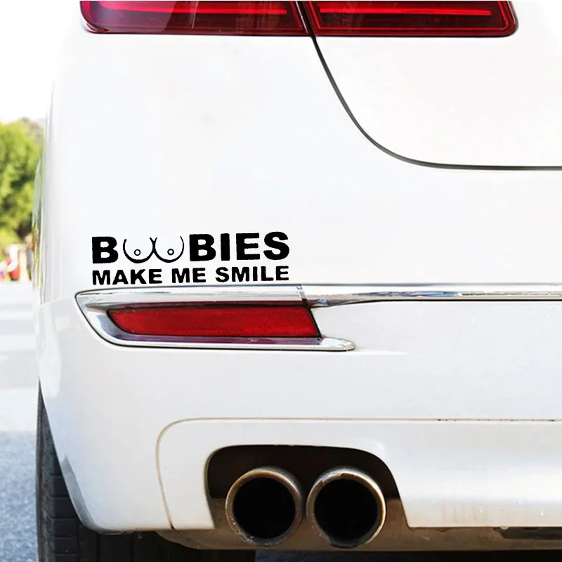 BOOBIES Make Me Smile Car Stic - Laptop Accessories Ideas recension och pris