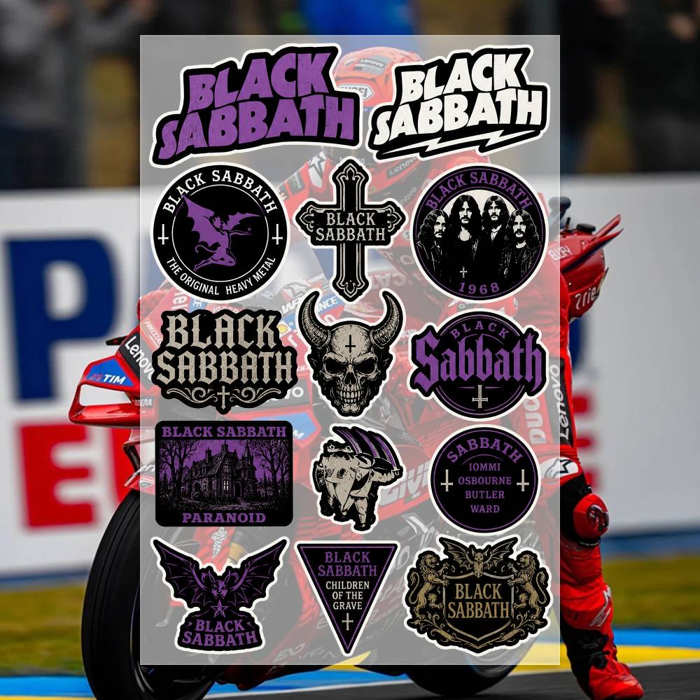 B-LACK S-ABBATH Stickers Moto  - Laptop Accessories Ideas recension och pris