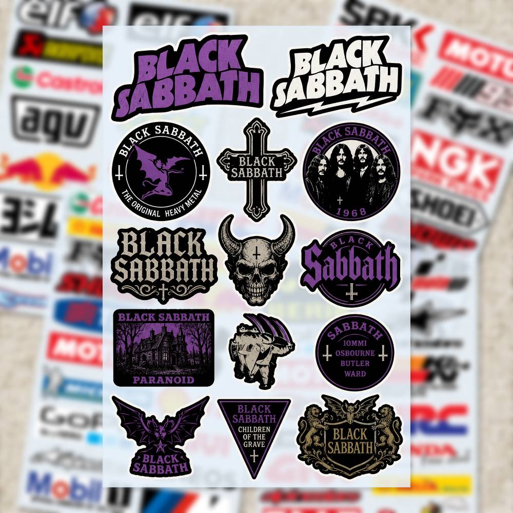 B-LACK S-ABBATH Stickers Moto  - Laptop Accessories Ideas recension och pris